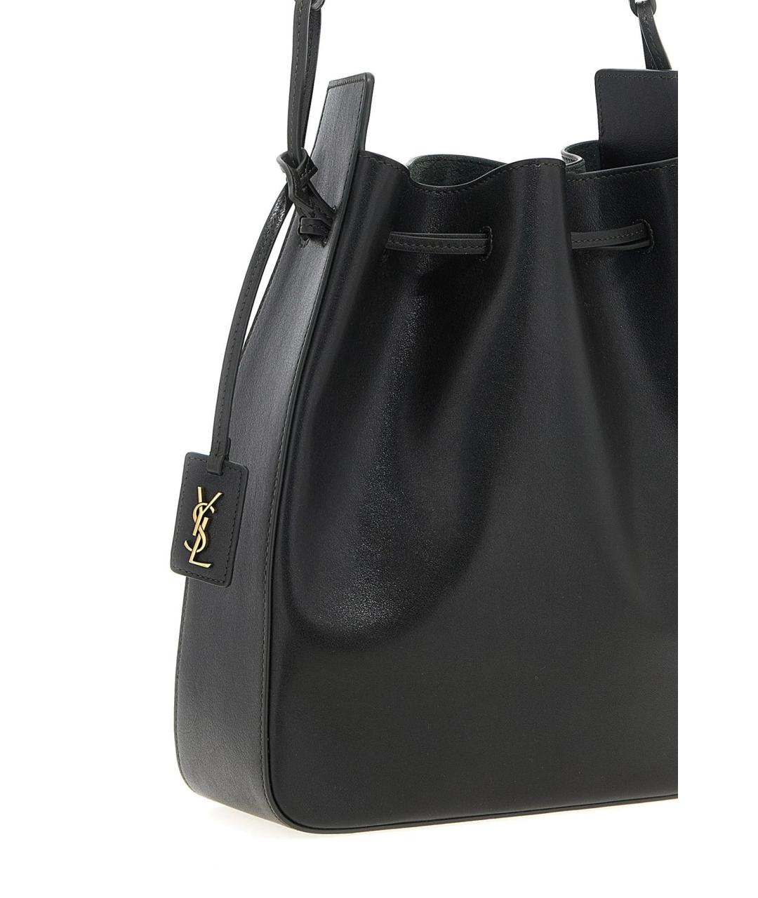 SAINT LAURENT Зеленая кожаная сумка тоут, фото 3