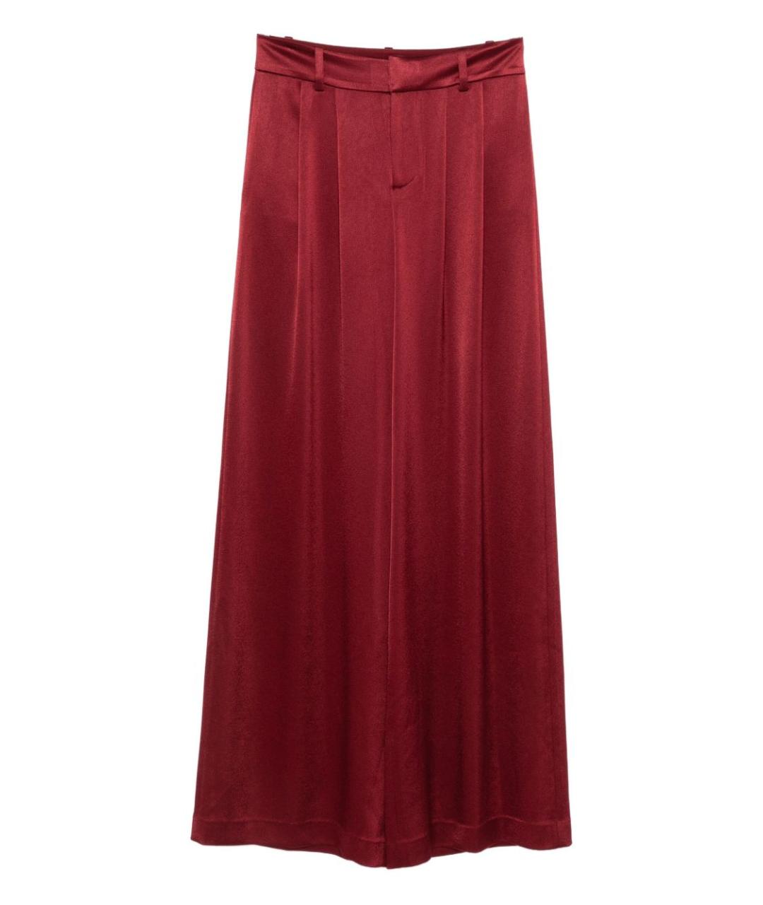 ALICE+OLIVIA Красные ацетатные прямые брюки, фото 1