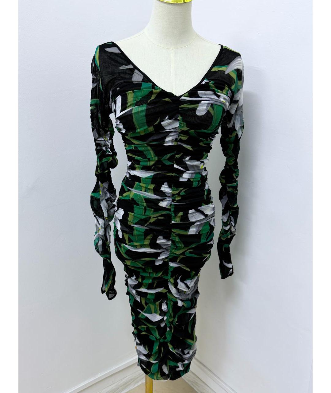 DIANE VON FURSTENBERG Зеленые полиэстеровое коктейльное платье, фото 4