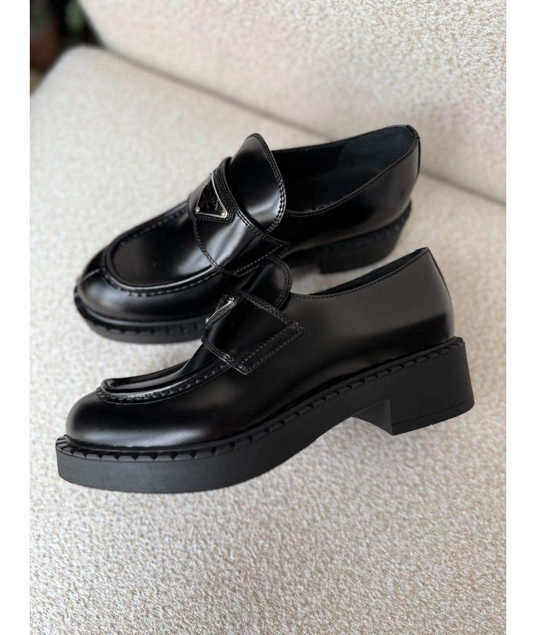 PRADA Черные лоферы из лакированной кожи, фото 3