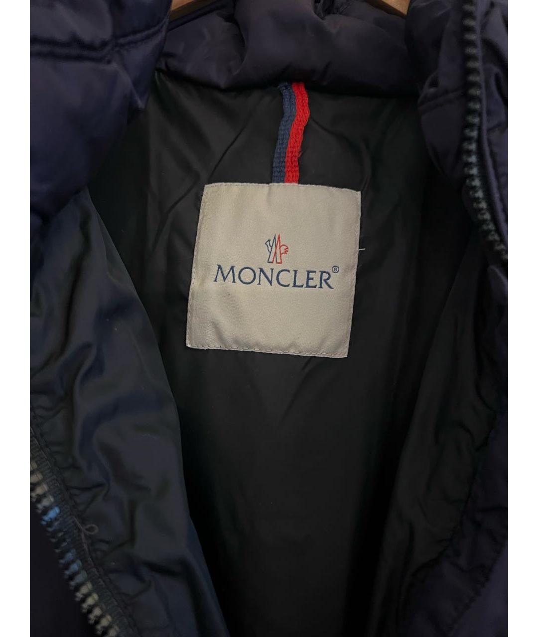 MONCLER Темно-синий пуховик, фото 4