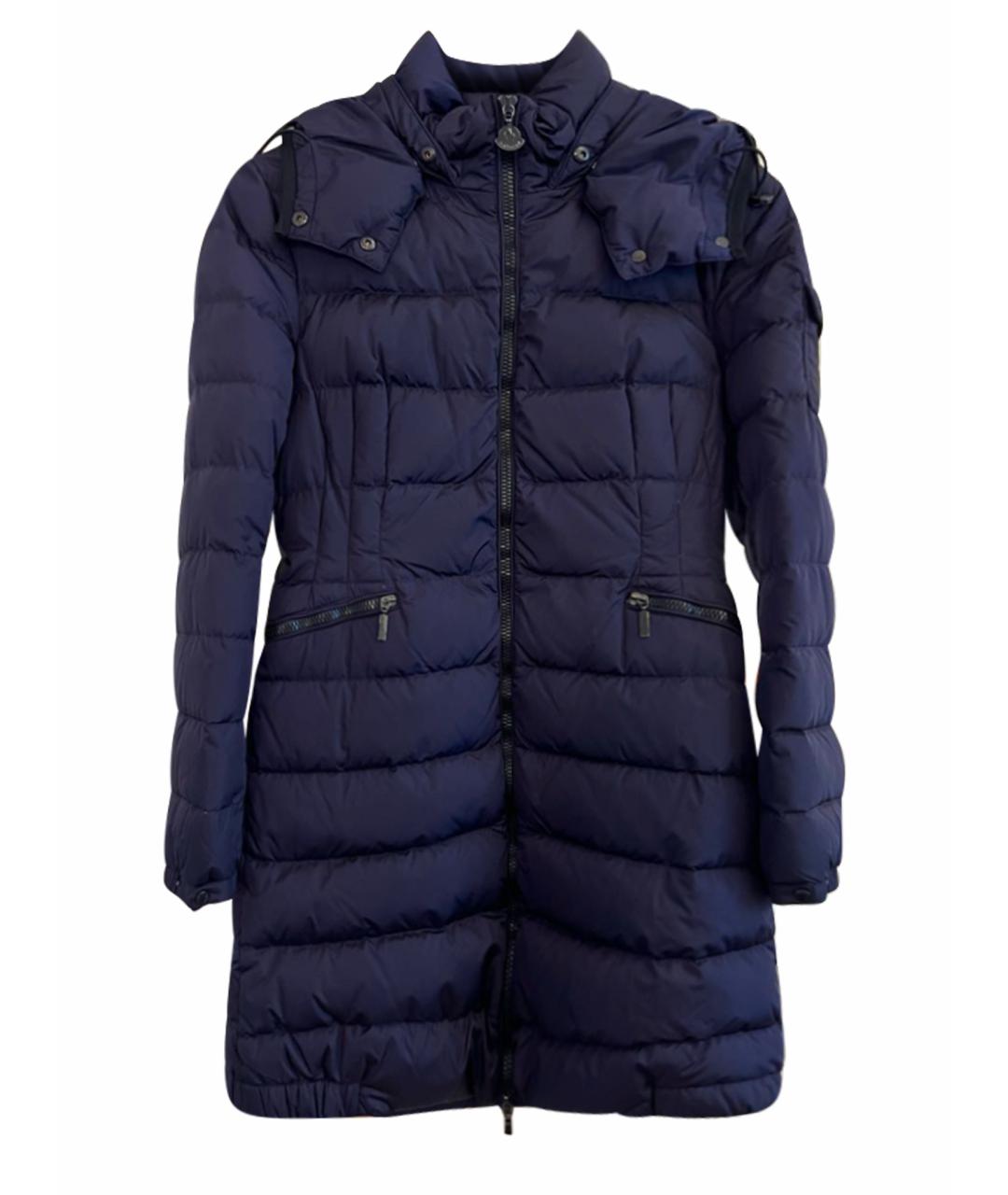 MONCLER Темно-синий пуховик, фото 1