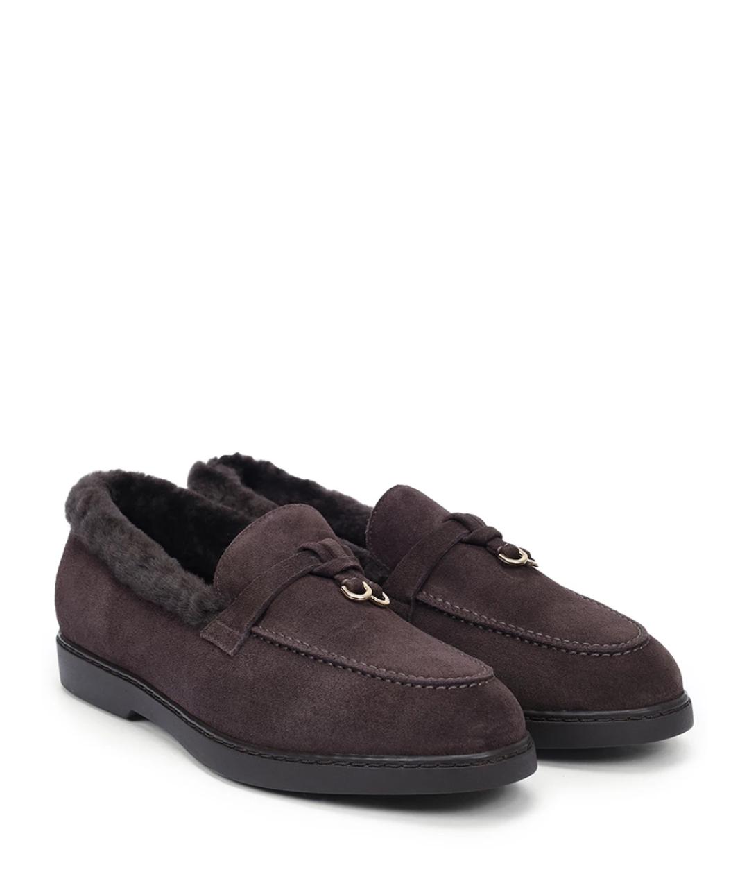 DOUCAL'S Коричневые замшевые лоферы, фото 2