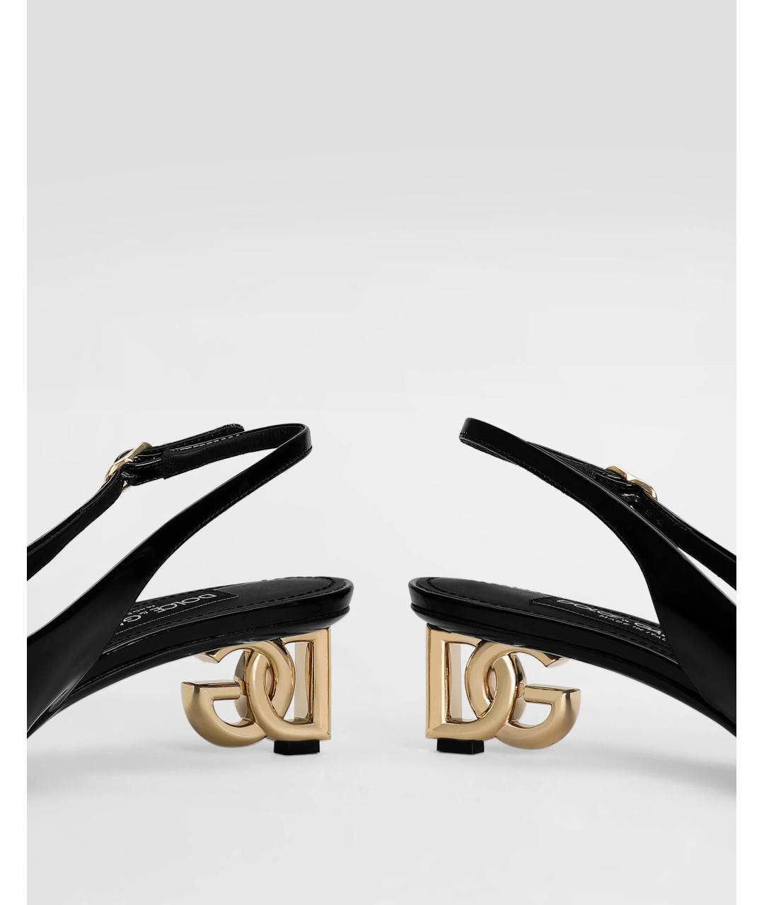 DOLCE&GABBANA Черные туфли из лакированной кожи, фото 4