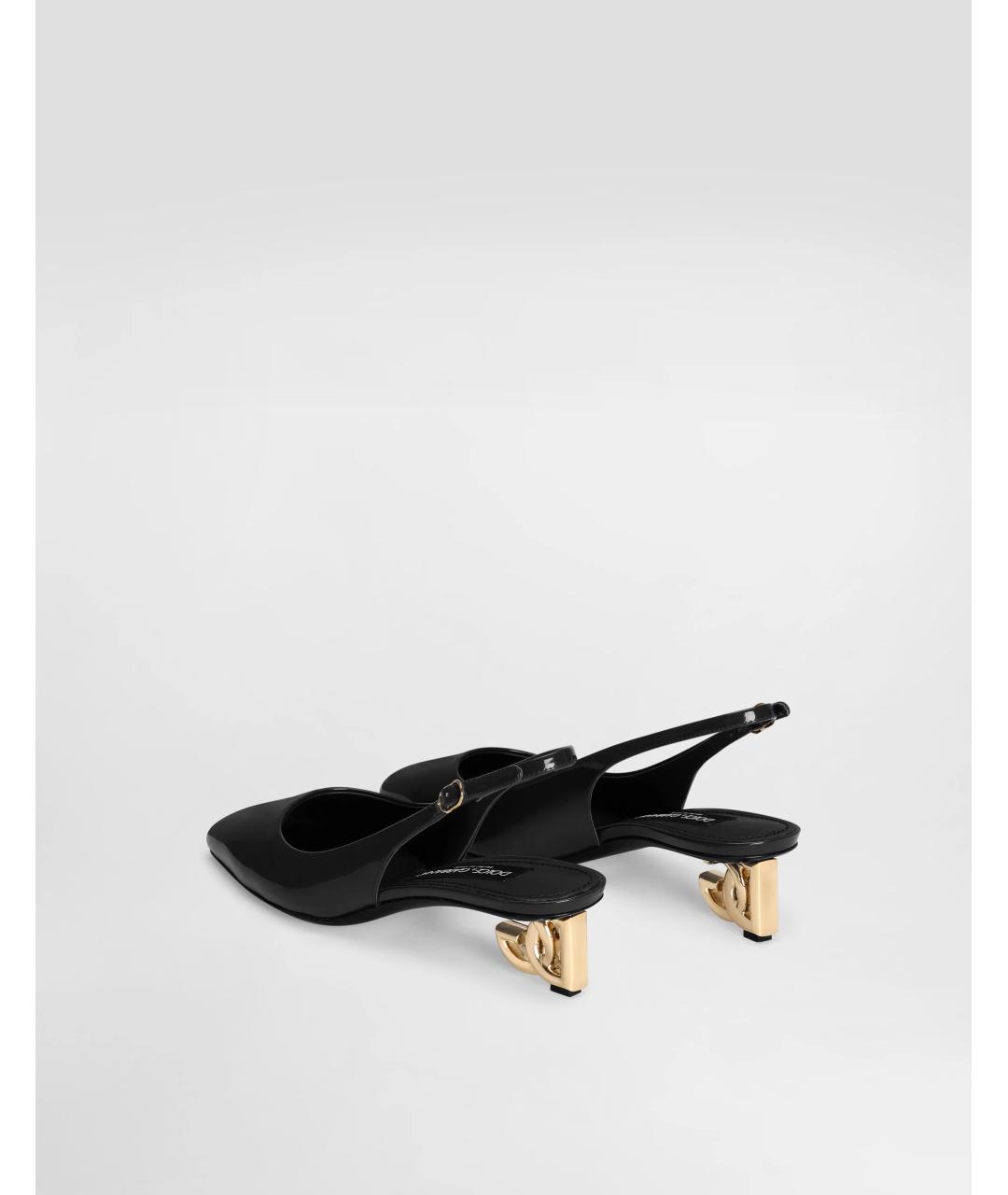 DOLCE&GABBANA Черные туфли из лакированной кожи, фото 3