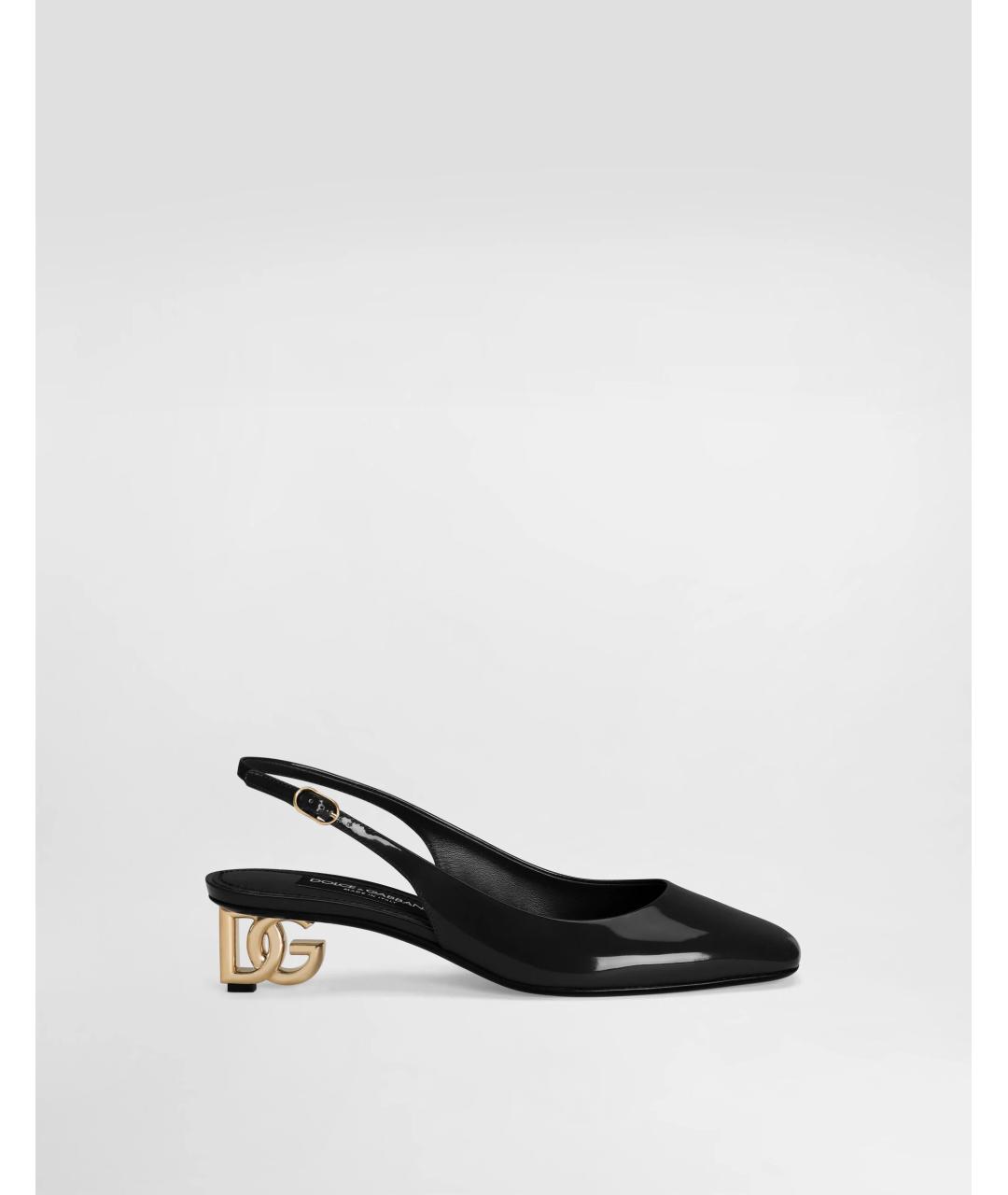 DOLCE&GABBANA Черные туфли из лакированной кожи, фото 5