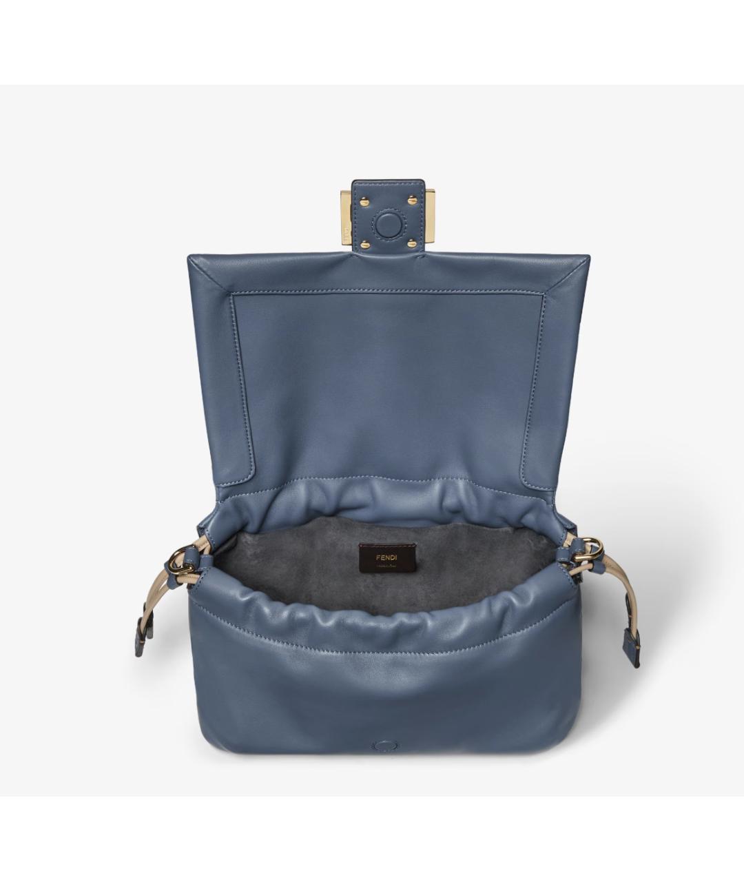 FENDI Синяя кожаная сумка через плечо, фото 4
