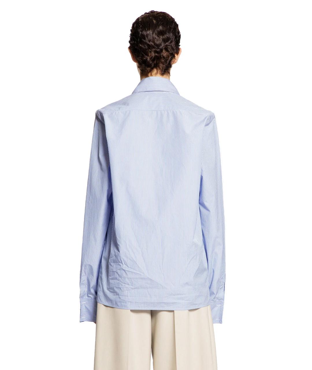 SAINT LAURENT Синяя хлопковая рубашка, фото 4