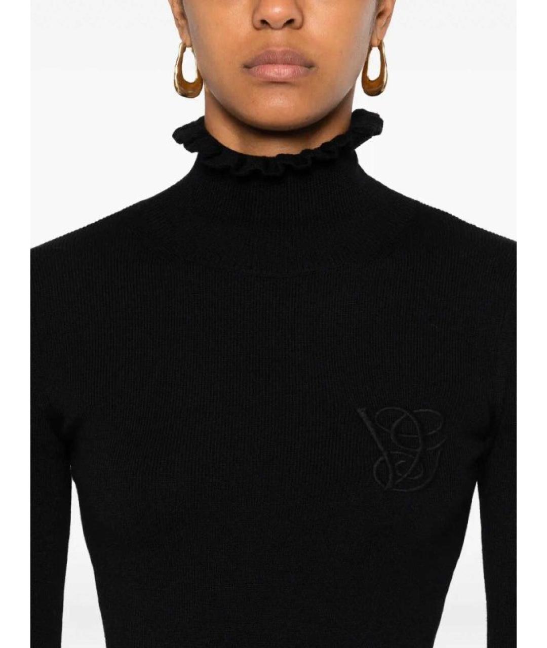 VALENTINO Черная шерстяная водолазка, фото 5