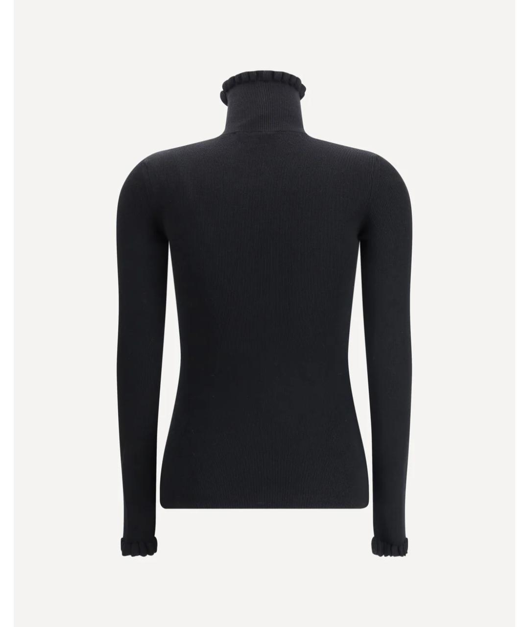 VALENTINO Черная шерстяная водолазка, фото 2