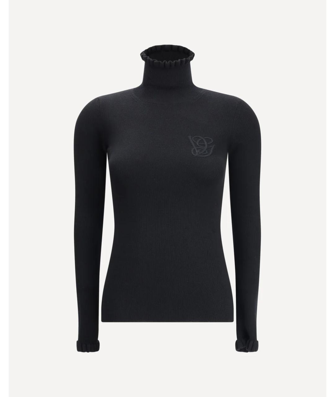 VALENTINO Черная шерстяная водолазка, фото 8