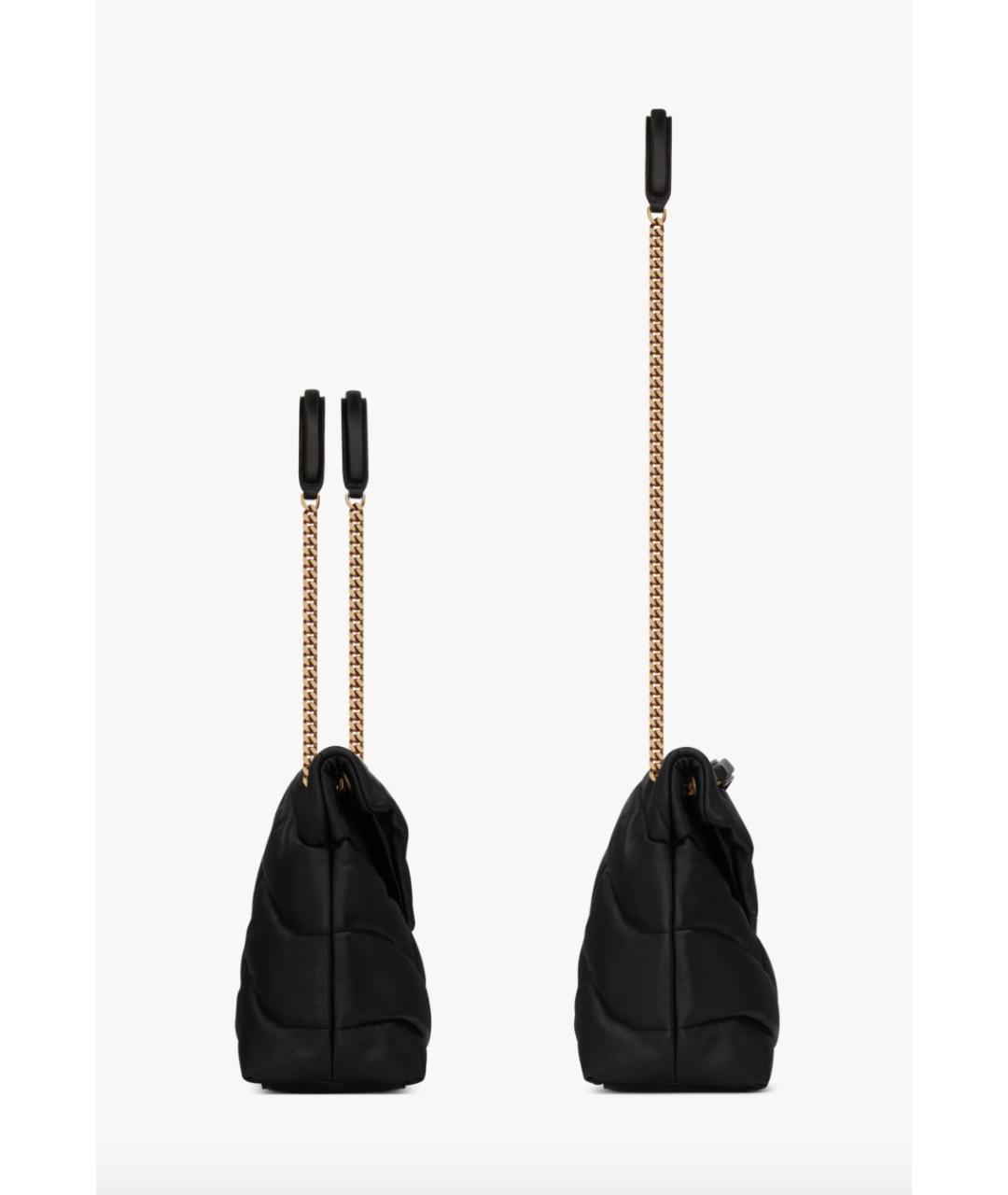 SAINT LAURENT Черная кожаная сумка через плечо, фото 4