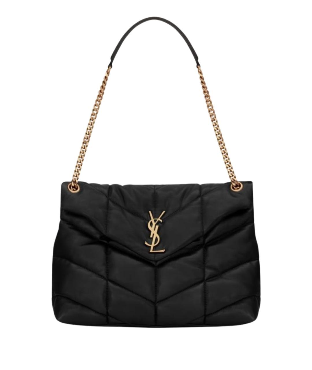 SAINT LAURENT Черная кожаная сумка через плечо, фото 1