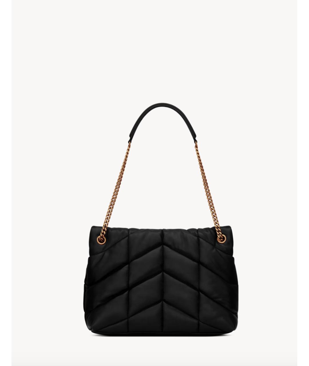 SAINT LAURENT Черная кожаная сумка через плечо, фото 3