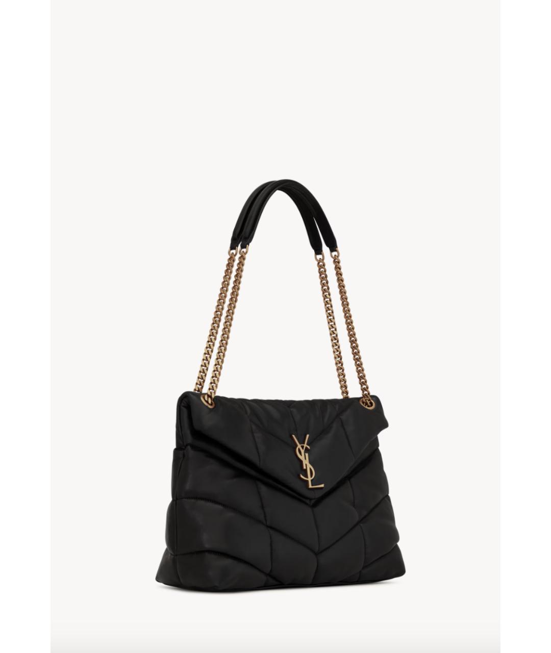 SAINT LAURENT Черная кожаная сумка через плечо, фото 6