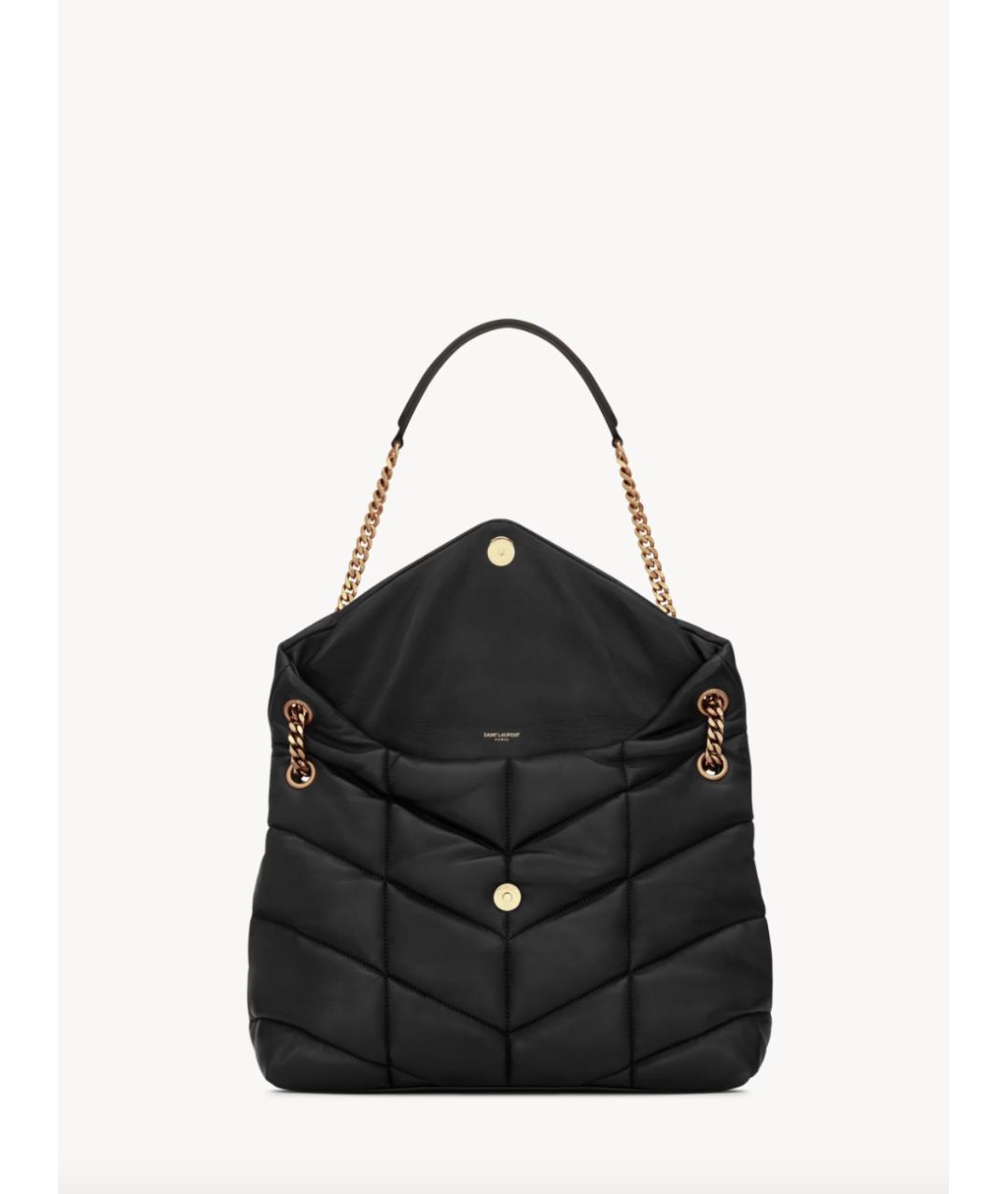 SAINT LAURENT Черная кожаная сумка через плечо, фото 5
