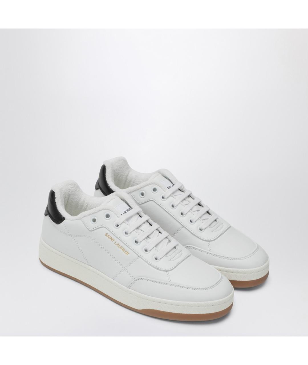 SAINT LAURENT Белые кожаные кеды, фото 2