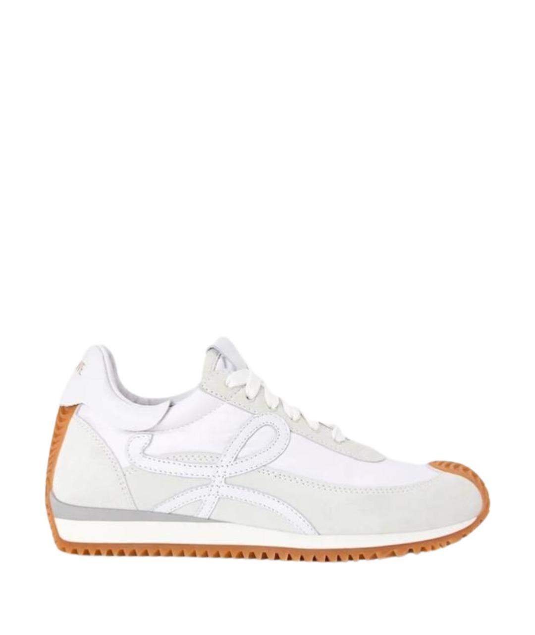 LOEWE Белые текстильные кроссовки, фото 1