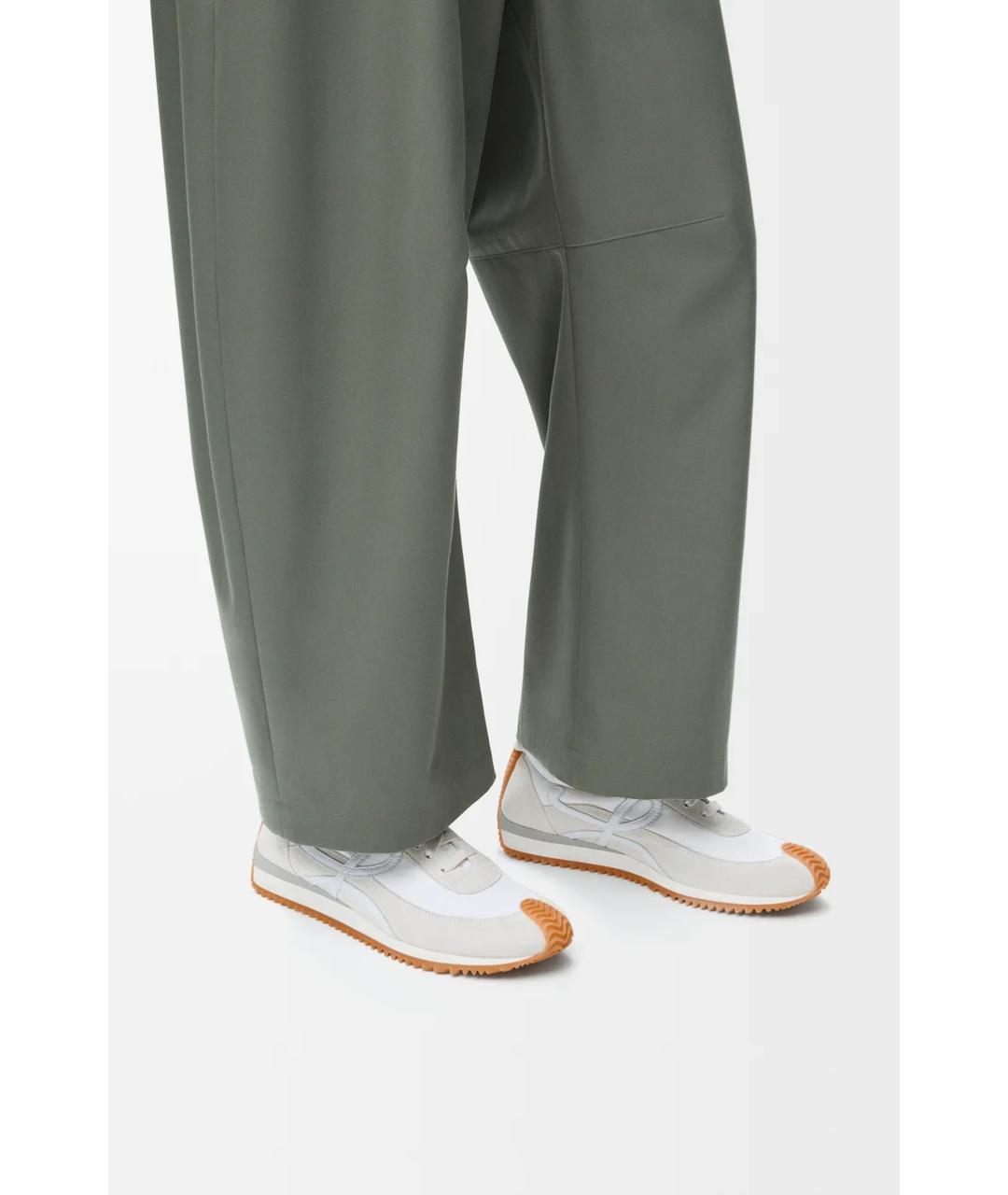 LOEWE Белые текстильные кроссовки, фото 2