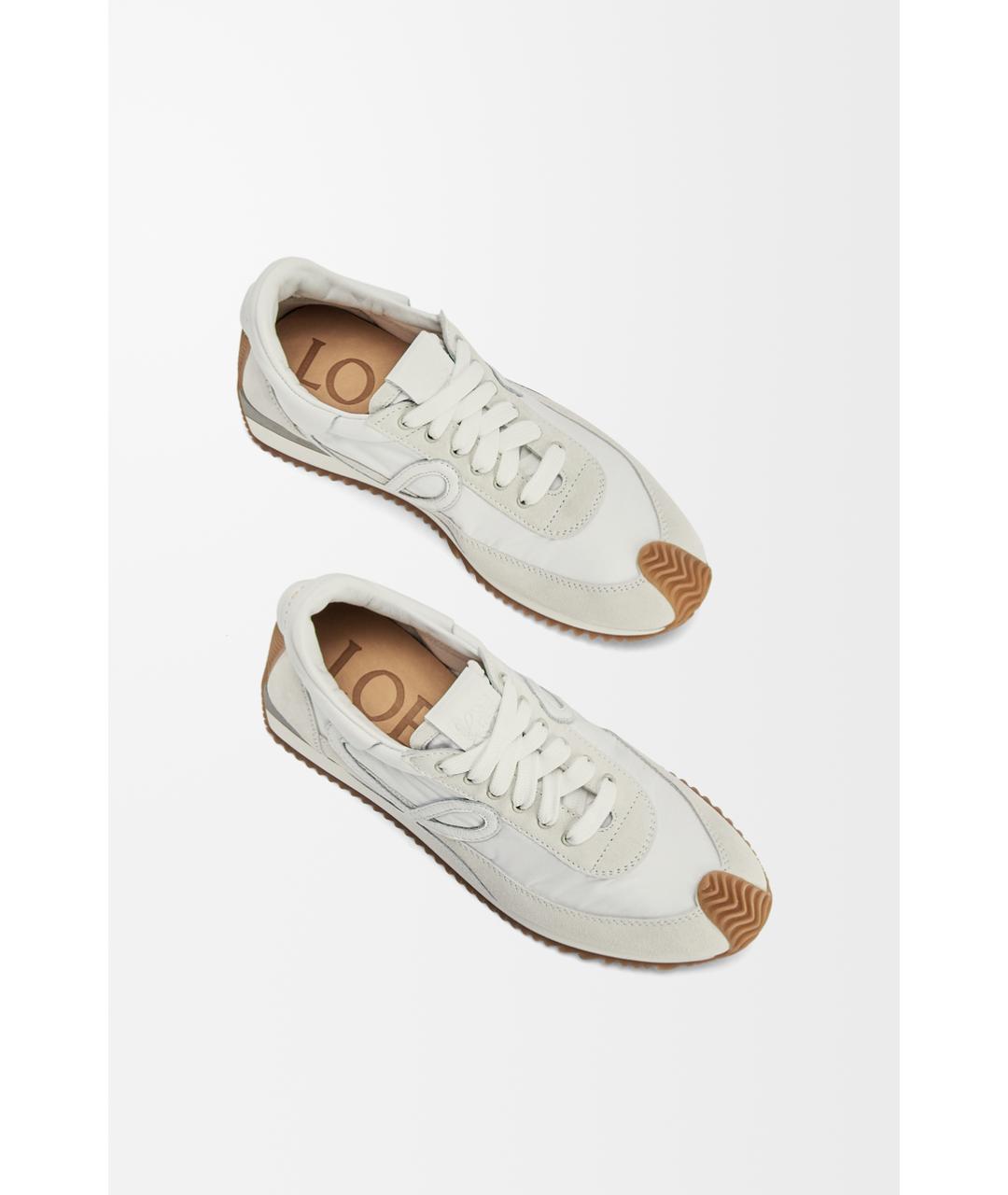 LOEWE Белые текстильные кроссовки, фото 4