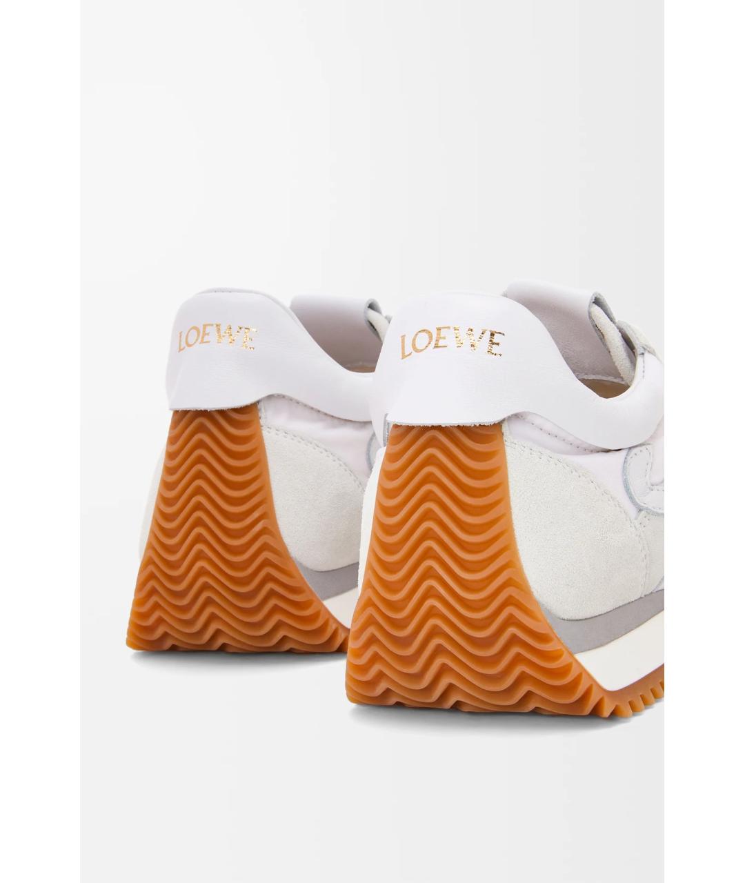 LOEWE Белые текстильные кроссовки, фото 5
