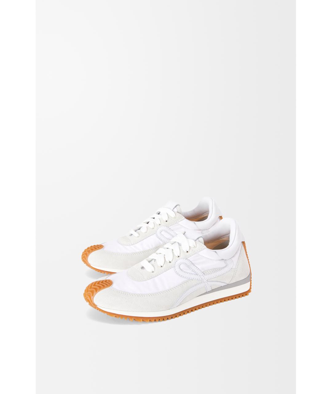 LOEWE Белые текстильные кроссовки, фото 3