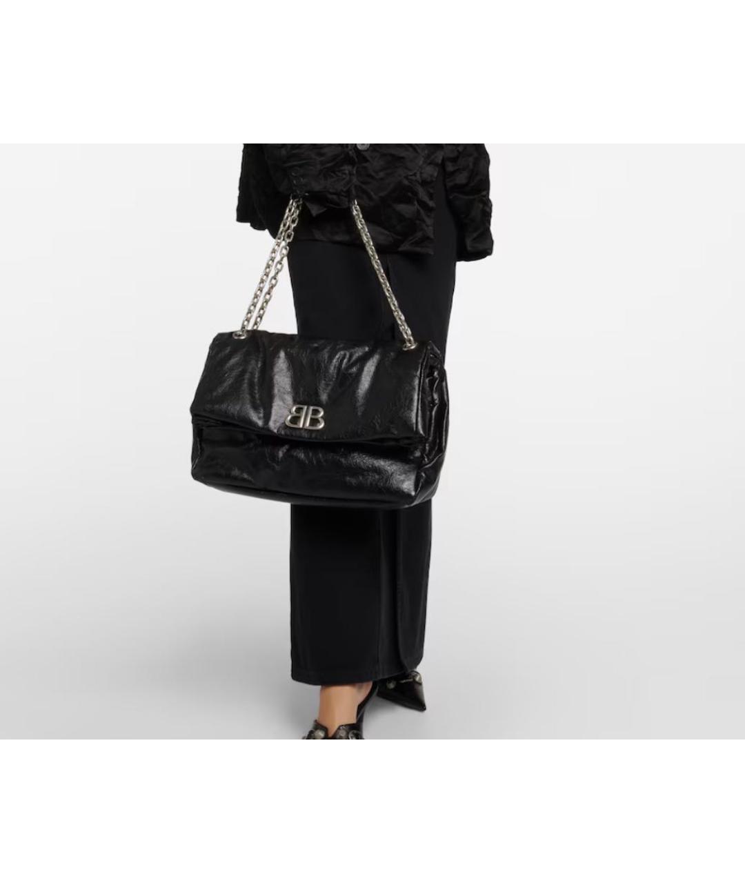 BALENCIAGA Черная кожаная сумка с короткими ручками, фото 6