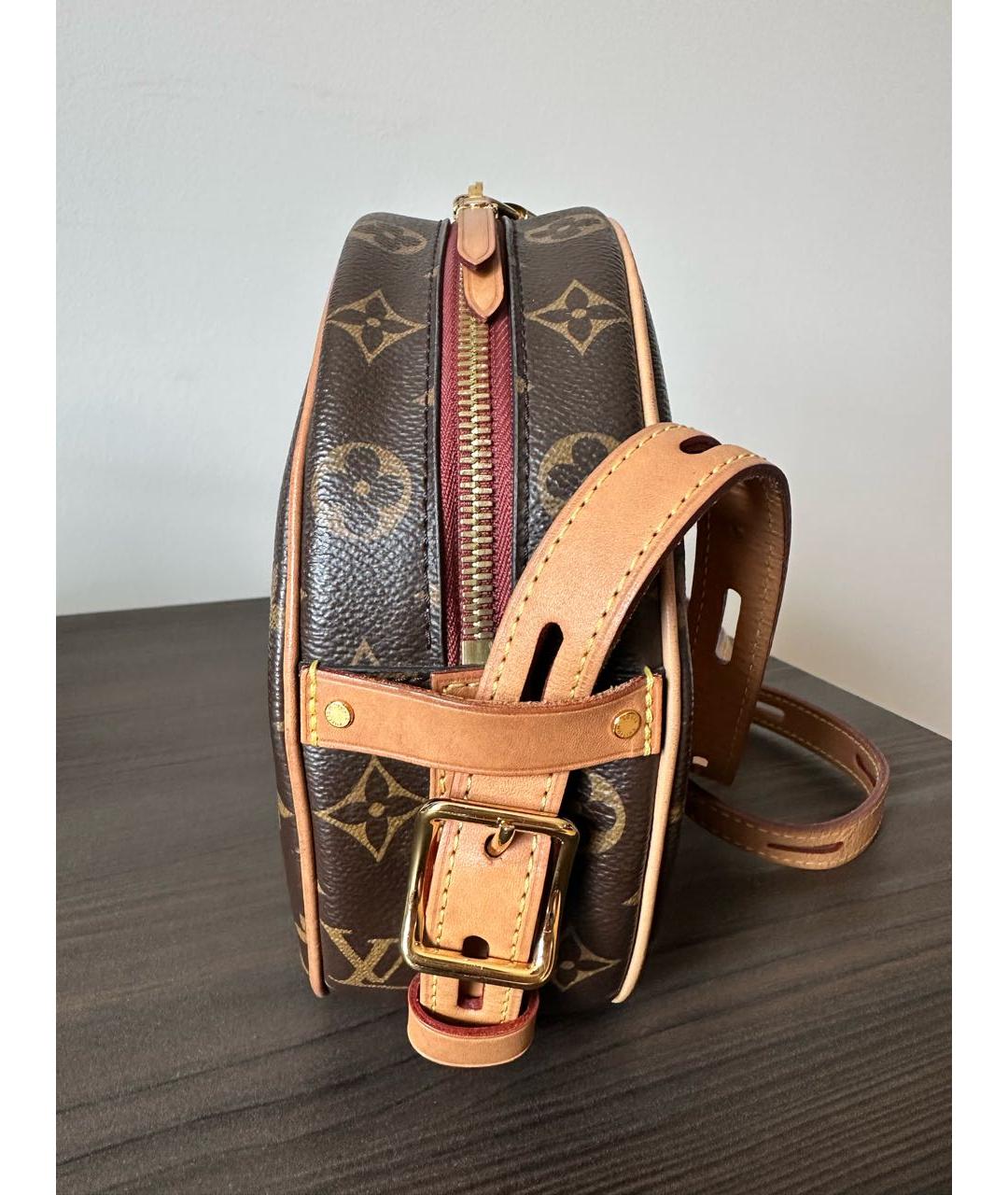 LOUIS VUITTON Коричневая кожаная сумка через плечо, фото 6