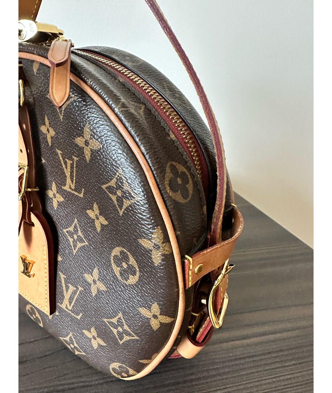 LOUIS VUITTON Коричневая кожаная сумка через плечо, фото 2