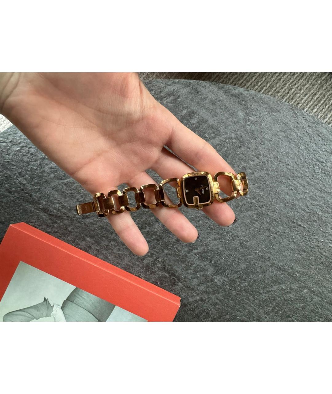 GUCCI Золотые часы, фото 5