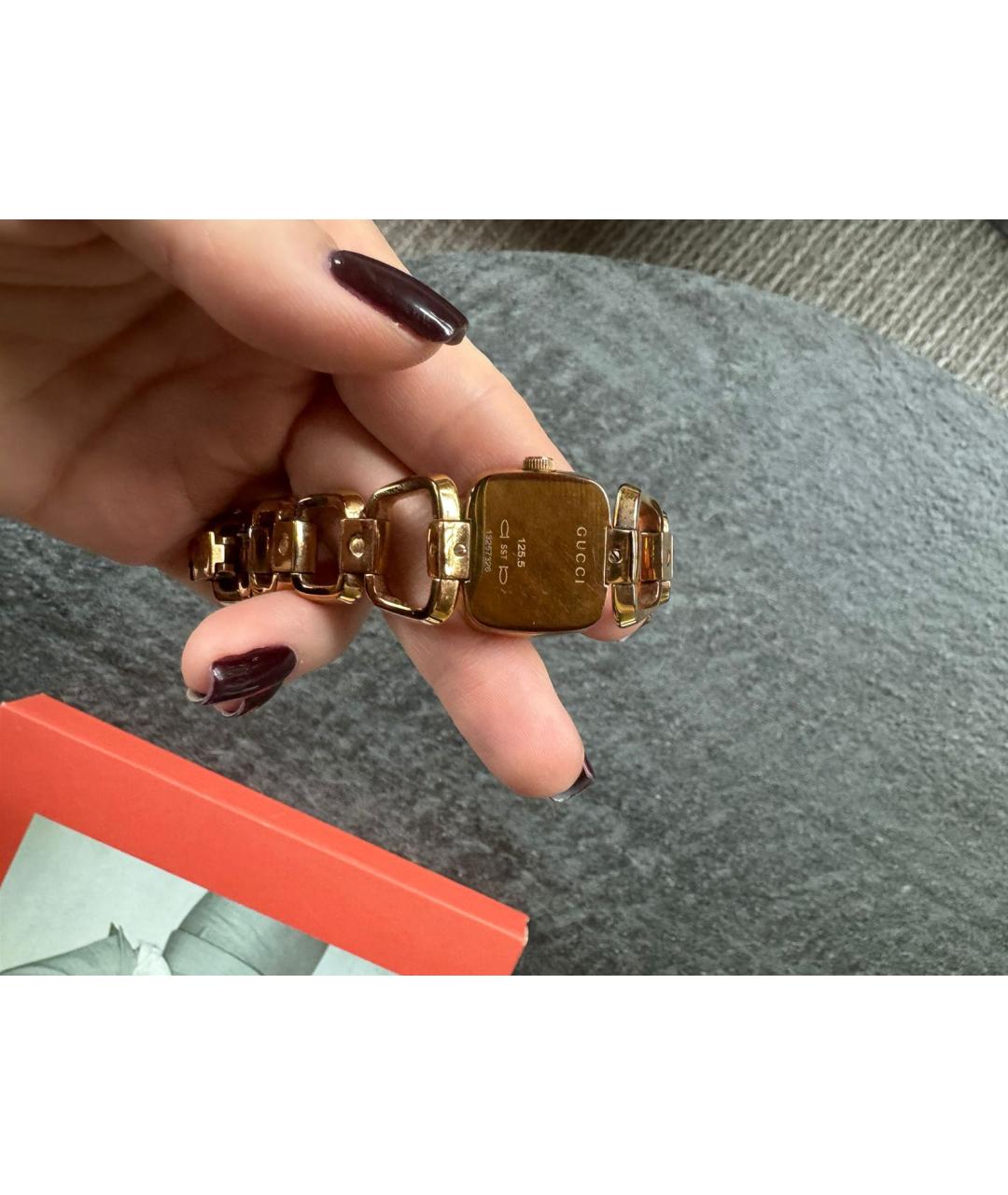 GUCCI Золотые часы, фото 2