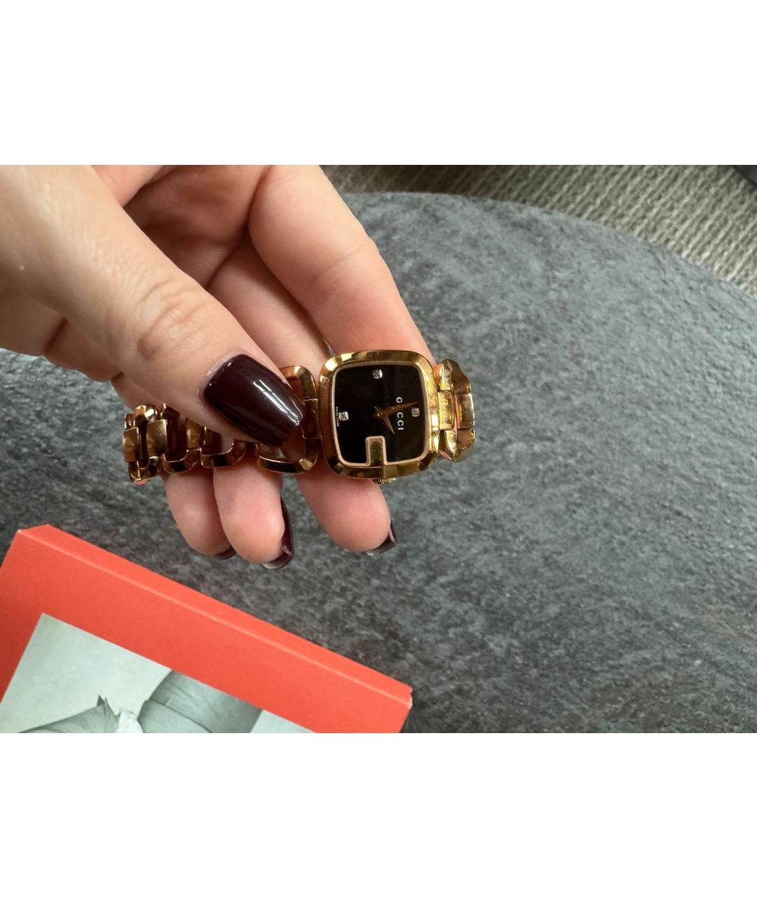 GUCCI Золотые часы, фото 3