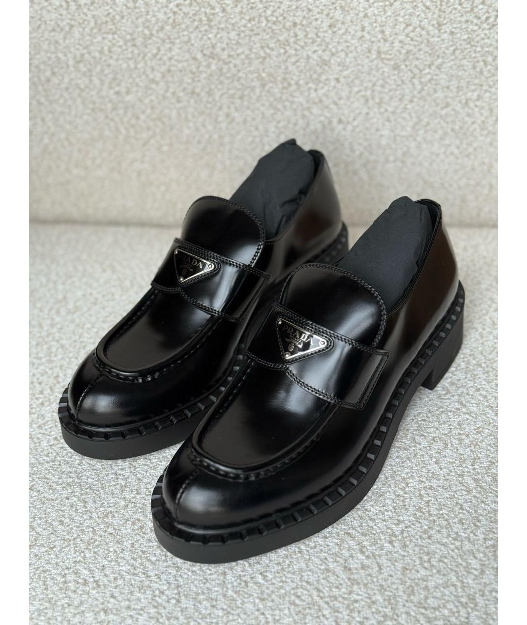 PRADA Черные лоферы из лакированной кожи, фото 7
