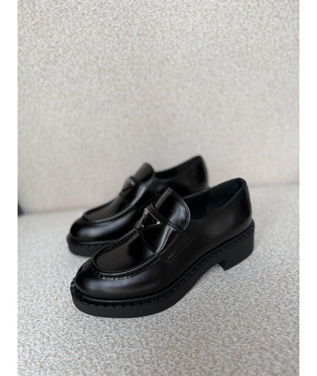 PRADA Черные лоферы из лакированной кожи, фото 3