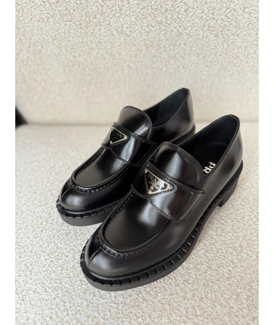 PRADA Черные лоферы из лакированной кожи, фото 2