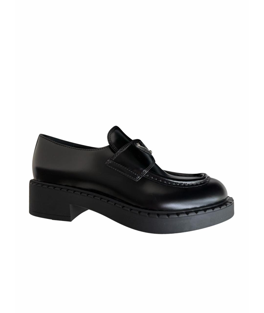PRADA Черные лоферы из лакированной кожи, фото 1