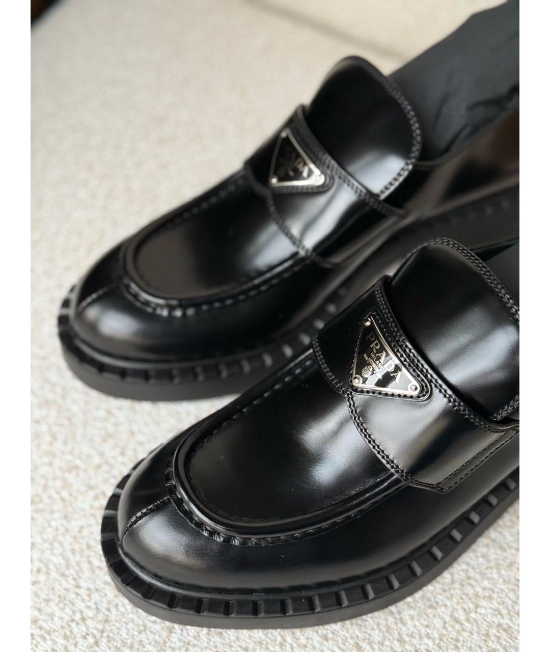 PRADA Черные лоферы из лакированной кожи, фото 3