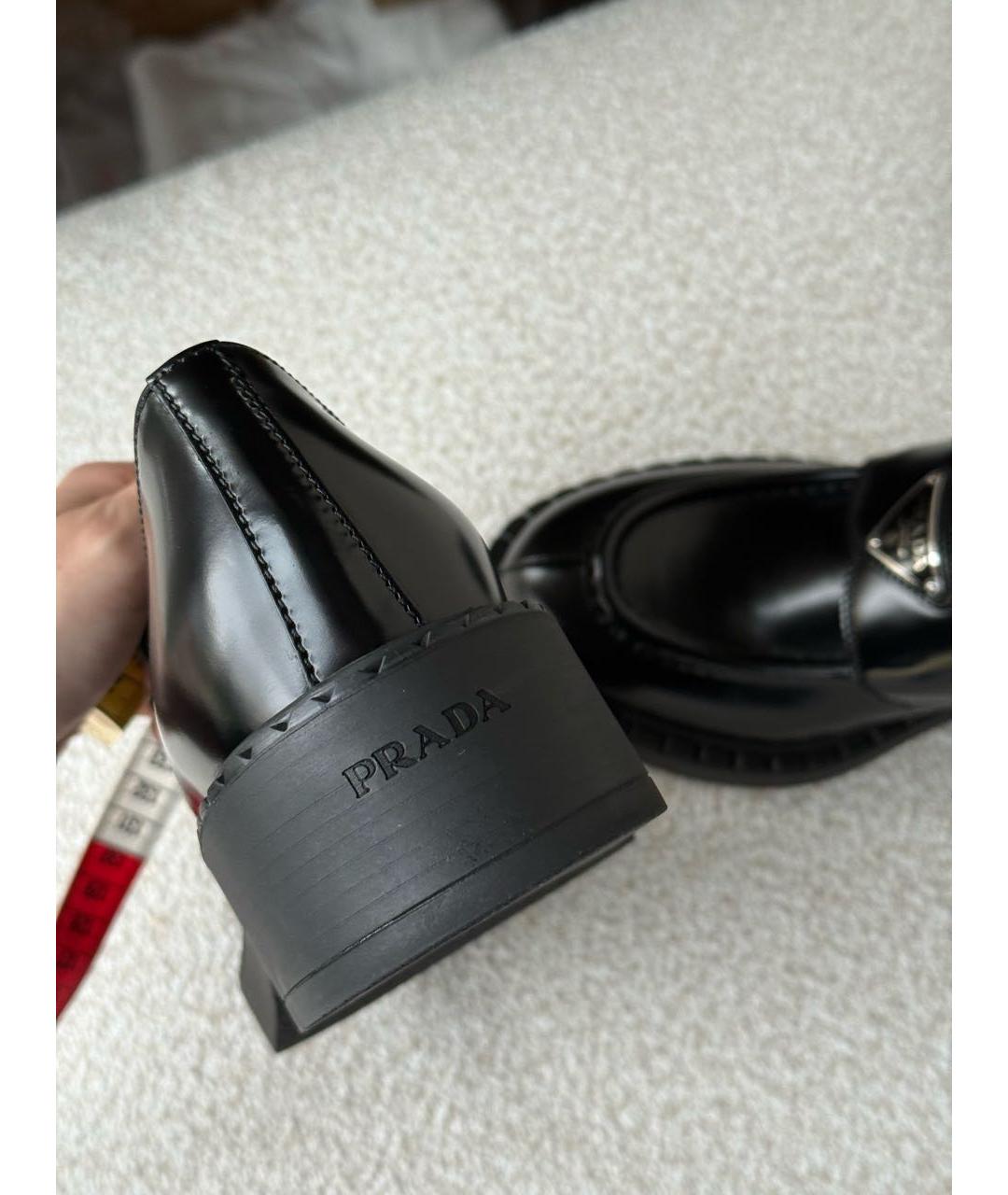 PRADA Черные лоферы из лакированной кожи, фото 8