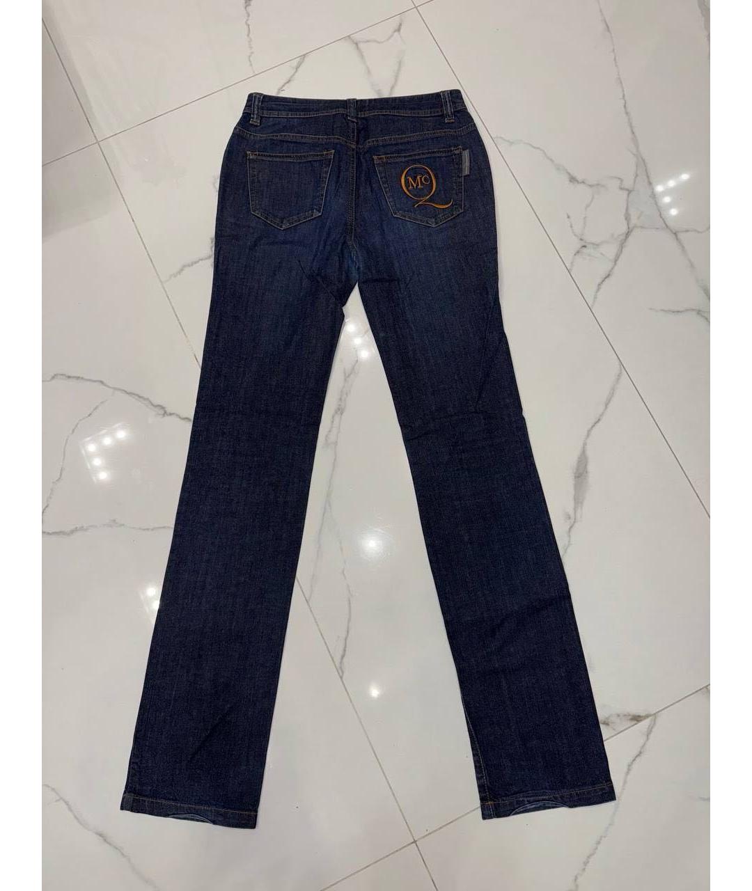 ALEXANDER MCQUEEN Темно-синие хлопко-эластановые джинсы слим, фото 2