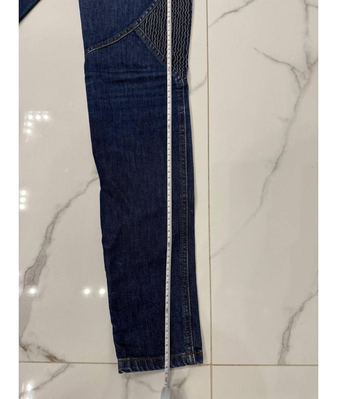 ALEXANDER MCQUEEN Темно-синие хлопко-эластановые джинсы слим, фото 8