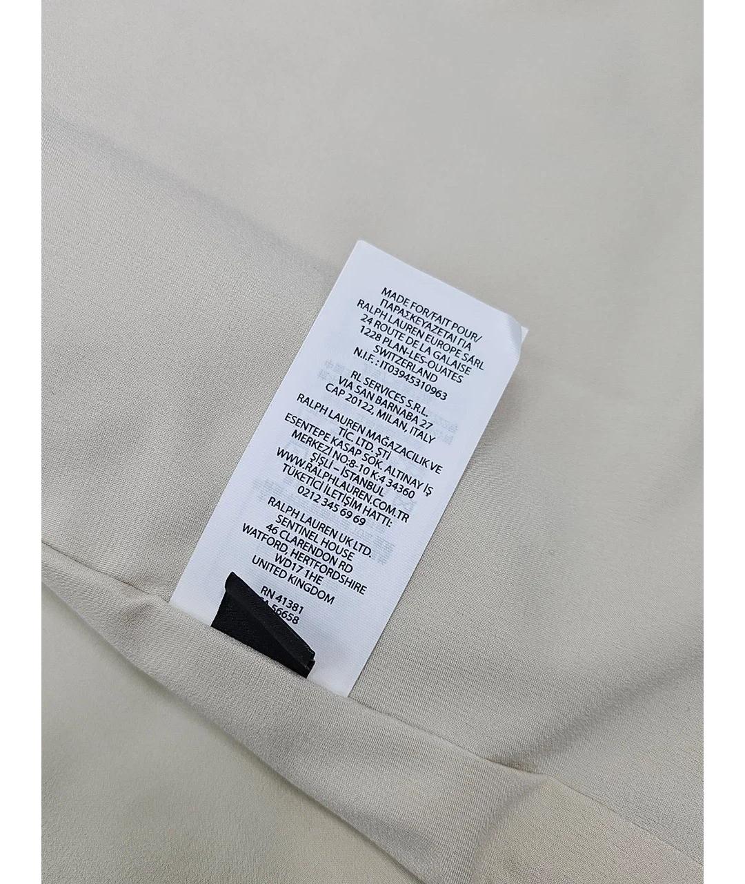 RALPH LAUREN Бежевая полиэстеровая куртка, фото 7