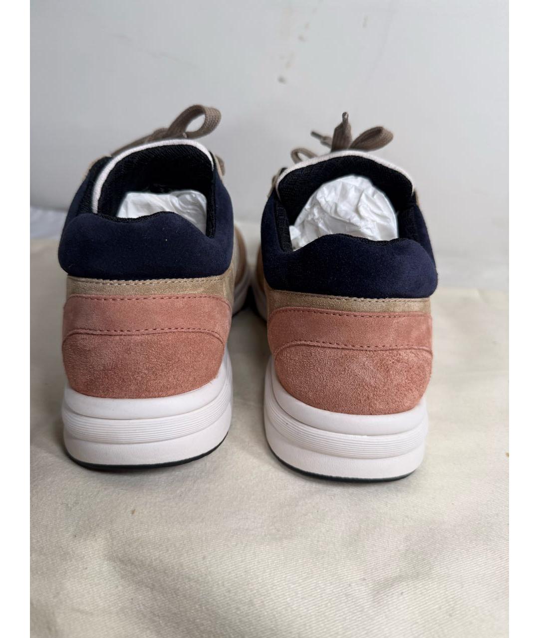 CHANEL Бежевые замшевые кроссовки, фото 4