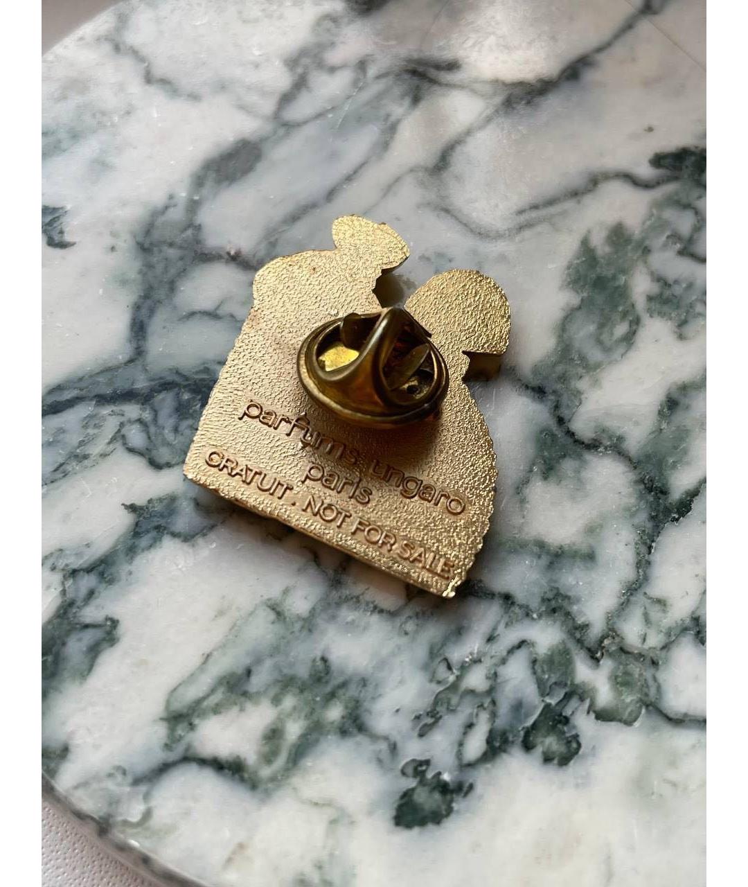 UNGARO Золотая позолоченная булавка / брошь, фото 7