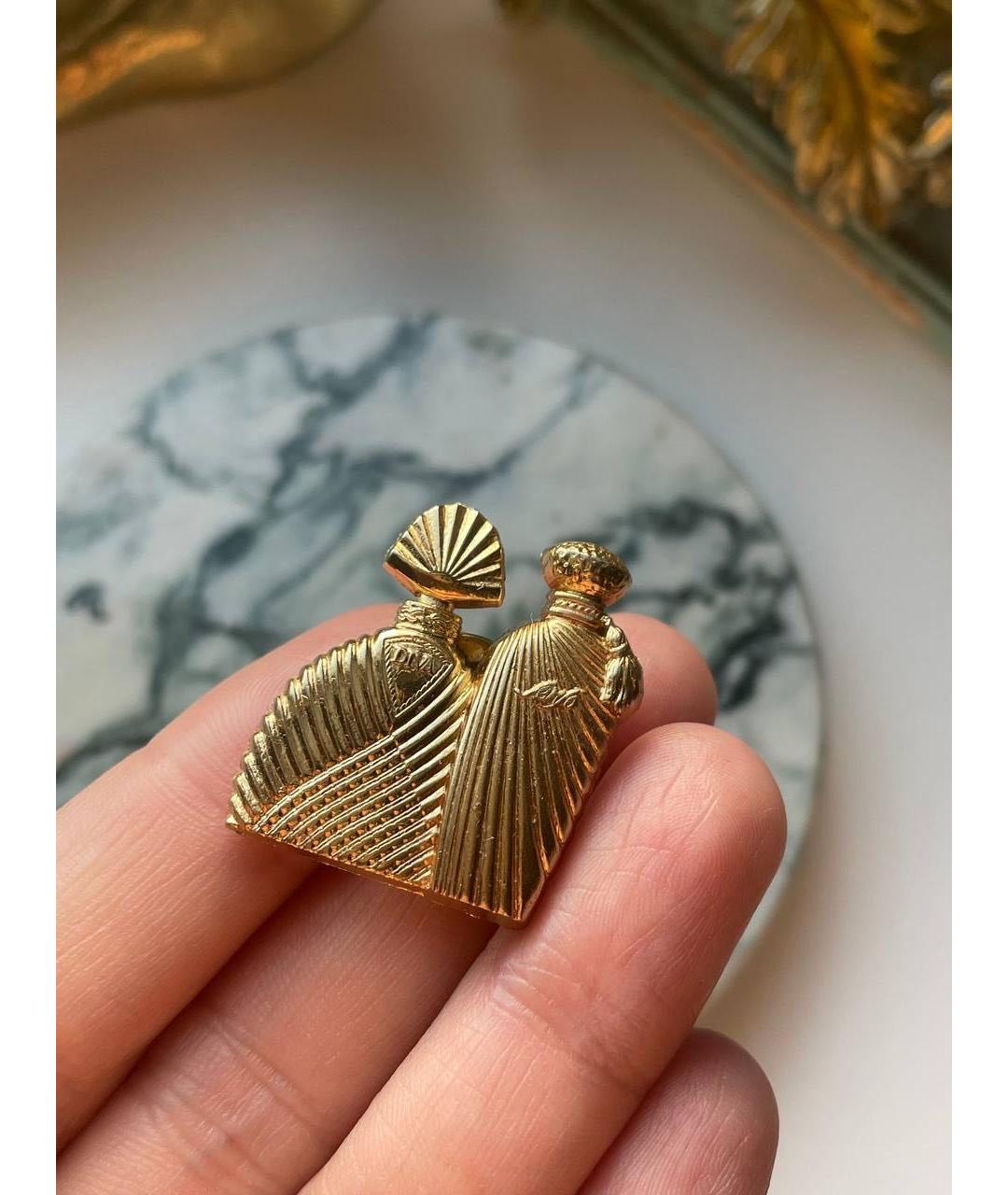 UNGARO Золотая позолоченная булавка / брошь, фото 2