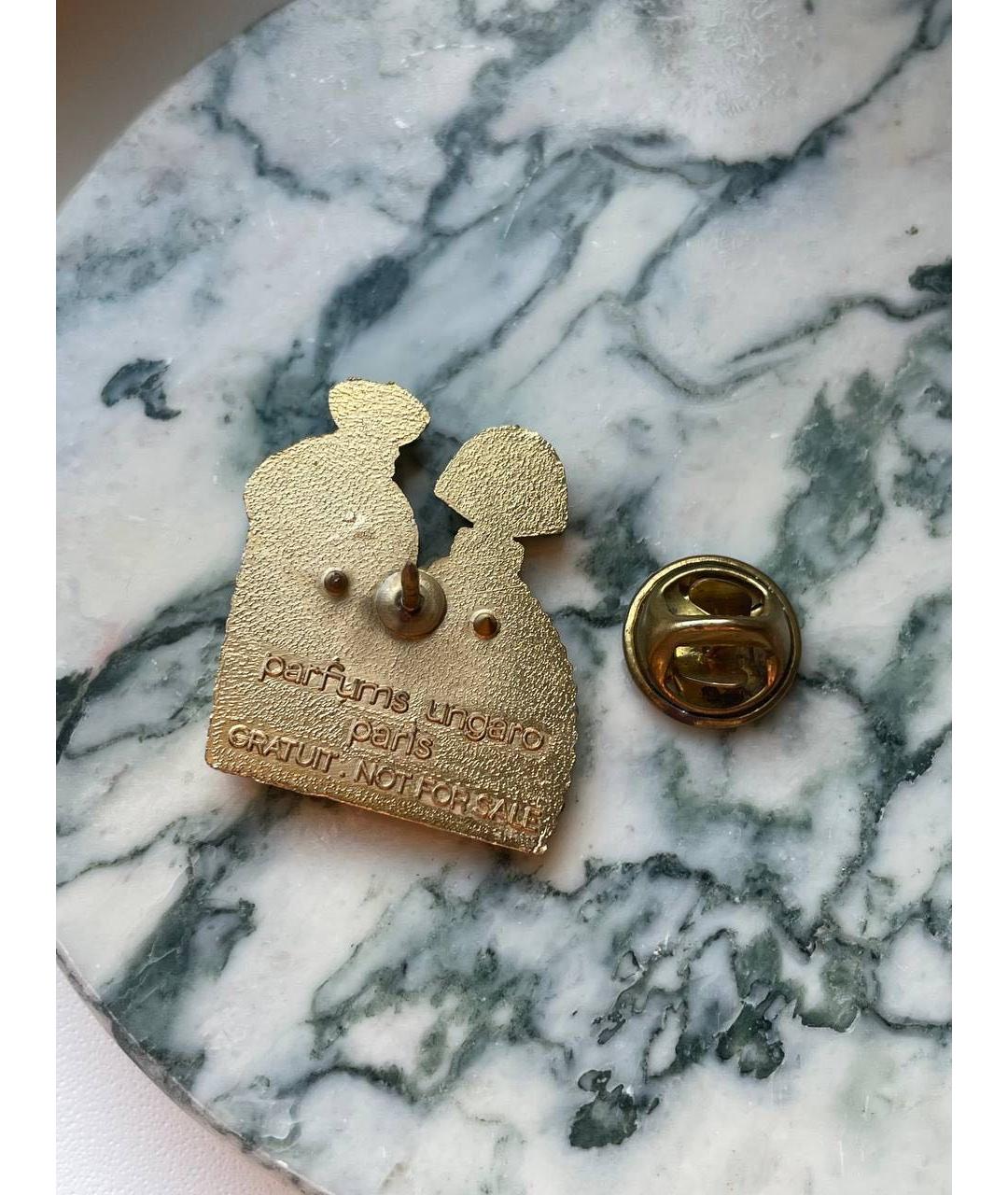 UNGARO Золотая позолоченная булавка / брошь, фото 8