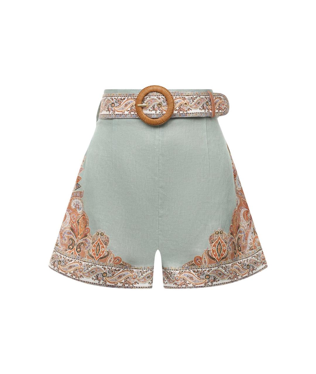 ZIMMERMANN Бирюзовые шорты, фото 1