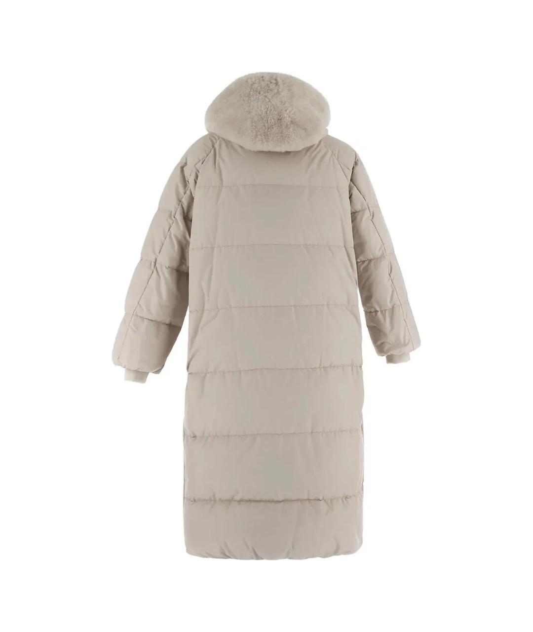 BRUNELLO CUCINELLI Серый полиэстеровый пуховик, фото 2