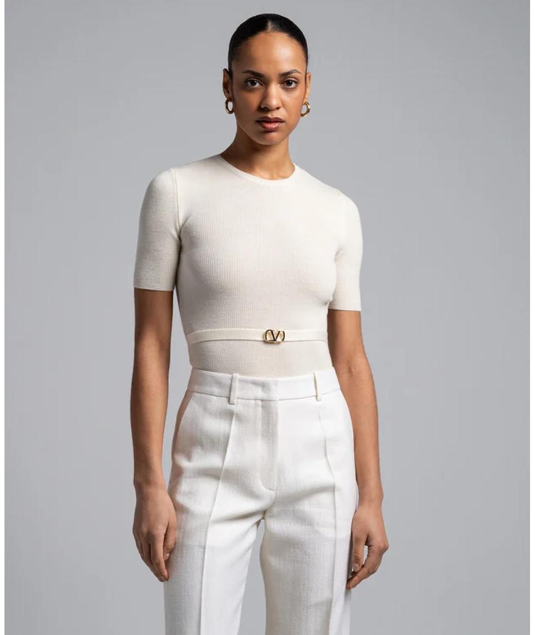 VALENTINO Белый шерстяной джемпер / свитер, фото 4