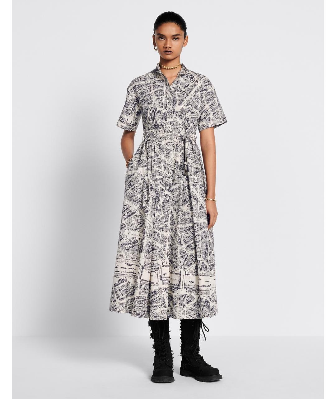 CHRISTIAN DIOR Мульти повседневное платье, фото 3