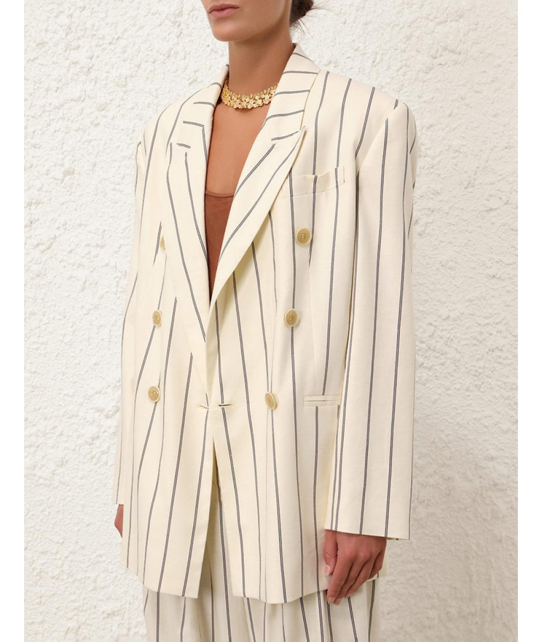 ZIMMERMANN Бежевый жакет/пиджак, фото 5